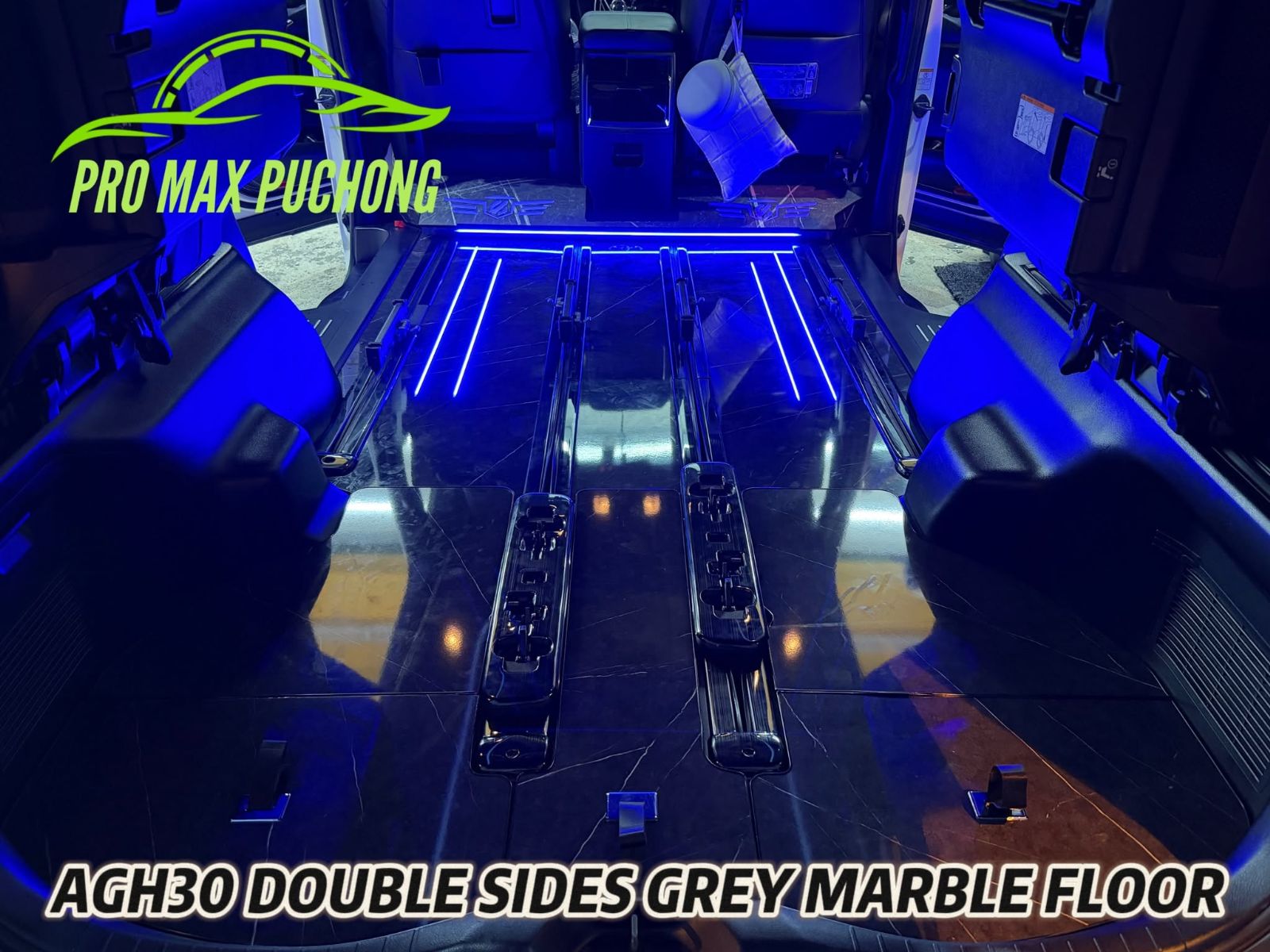 Toyota Alphard / Vellfire AGH30 Double-Side Grey LED Marble Floor