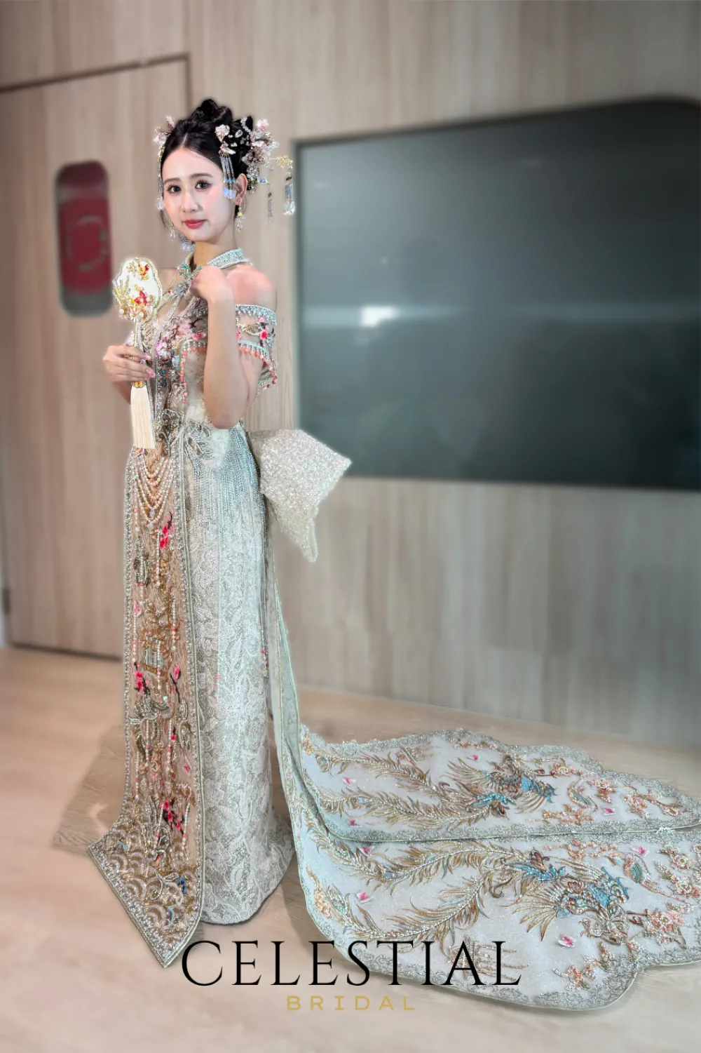 modern sangjit dress Sangjit Gown