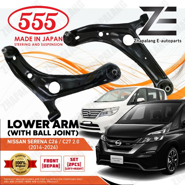 555 Japan Front Lower Control Arm Set (Left + Right Pair) | Nissan Serena C26 & C27 (2014-2023)