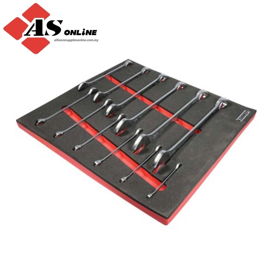 KENNEDY 12 Piece 1/4-1in A/F Combination Spanner Set in 2/3 Foam Inlay for Tool Chests / Model: KEN5950115K