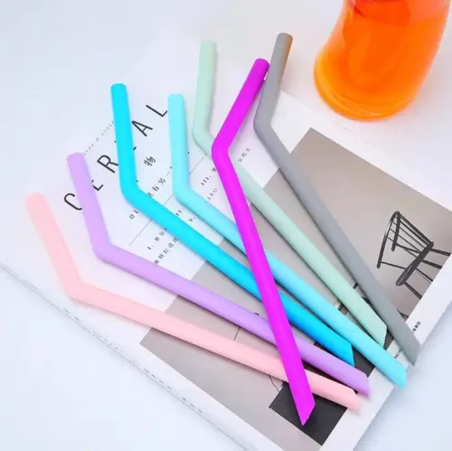 Colorful Reusable Portable Drinking Silicone Straw