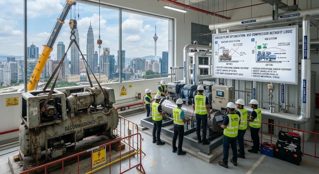 VSD chiller compressor upgrade Kuala Lumpur