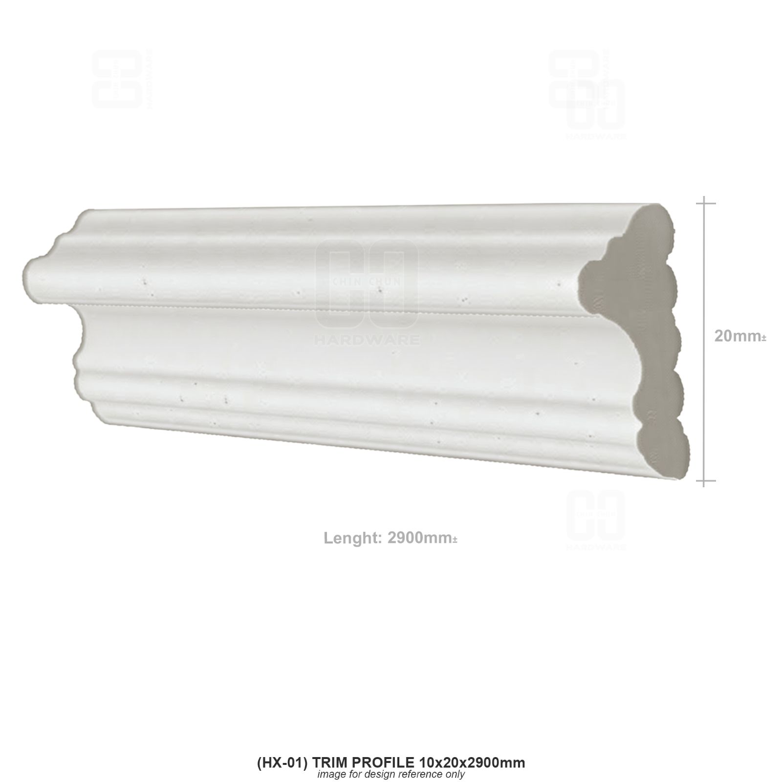 (HX-01) WAINSCOTING TRIM PROFILE 10x20x2900mm