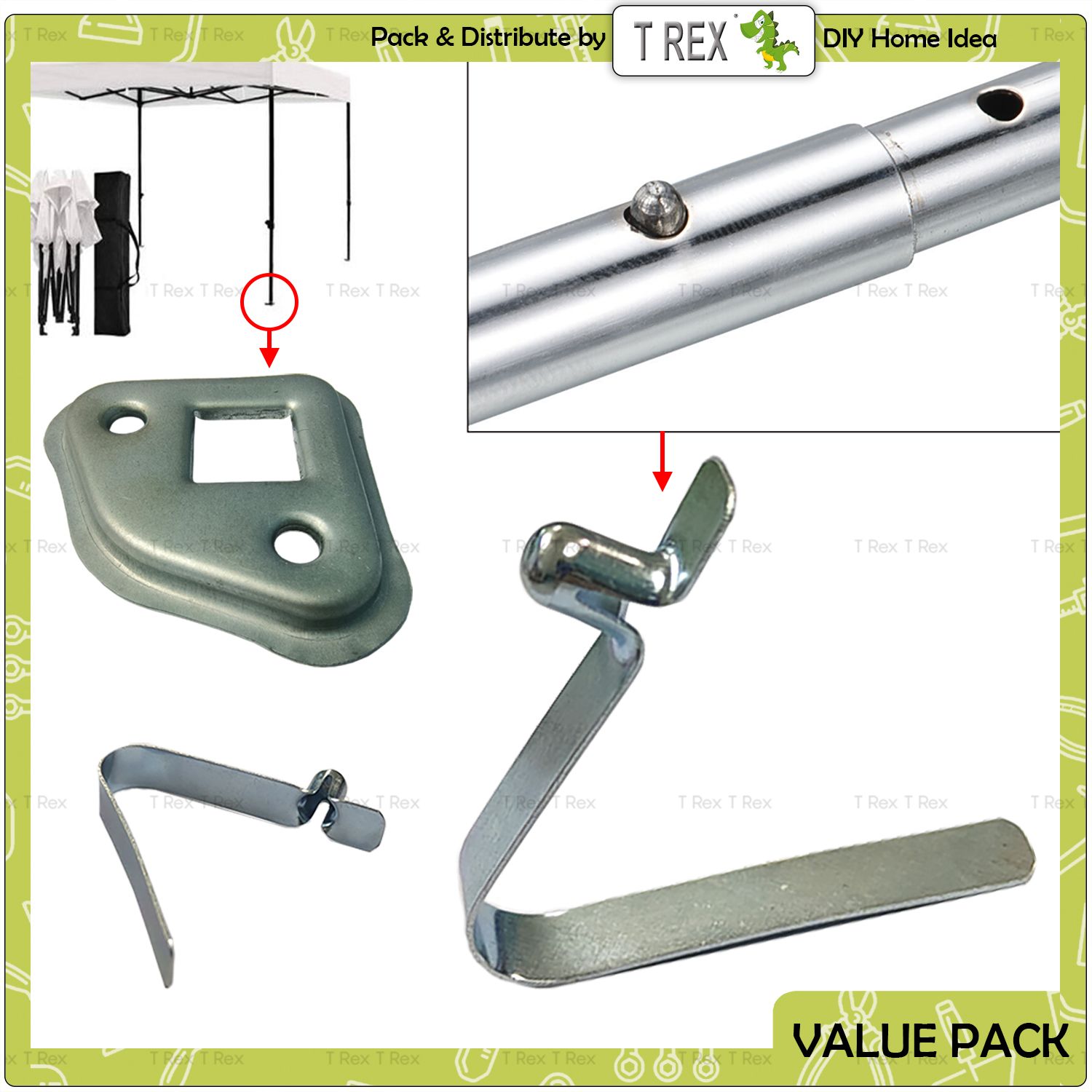 T Rex DIY Spring Bracket / Canopy V Spring Button / Canopy Leg Bracket