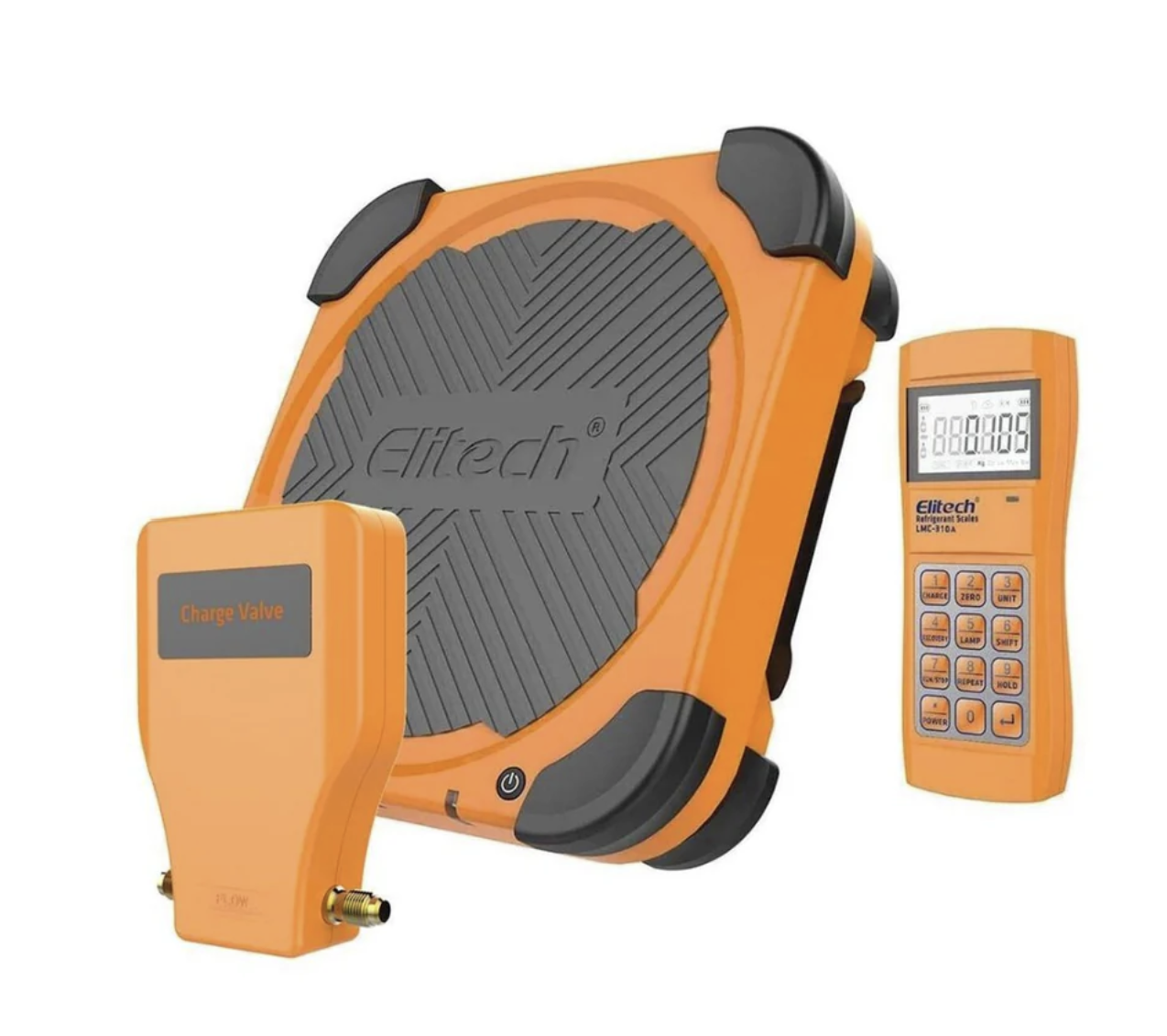 Elitech LMC-310 Wireless HVAC Refrigerant Electronic Charging Scale w/ Charging Valve at 220 lbs/100kgs