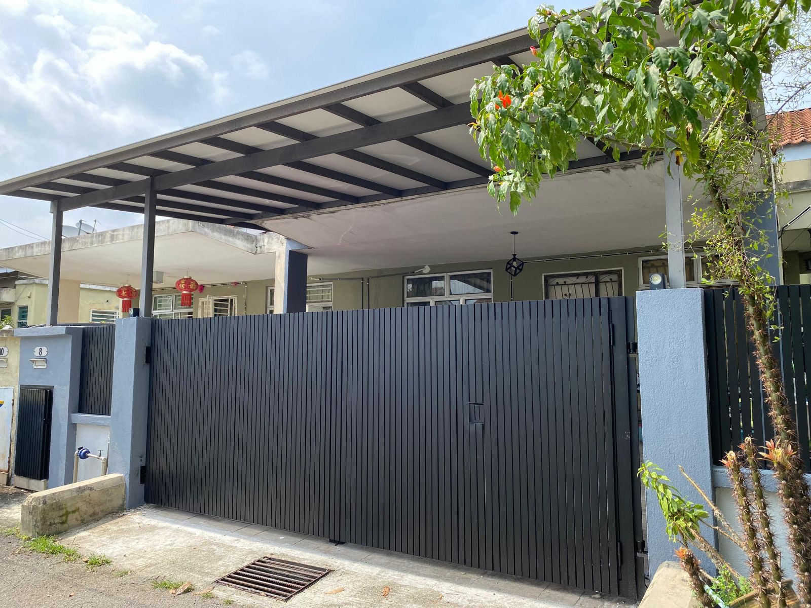 Latest Swing Auto Gate Stainless Steel Aluminum Design Installation Rawang | Malaysia