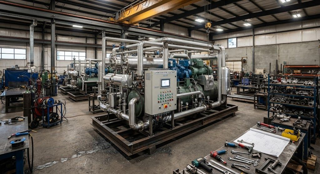 Custom industrial chiller manufacturing