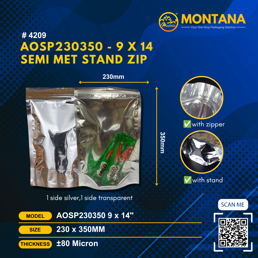 (4209) SEMI MET STAND ZIP AOSP230350 9 x 14
