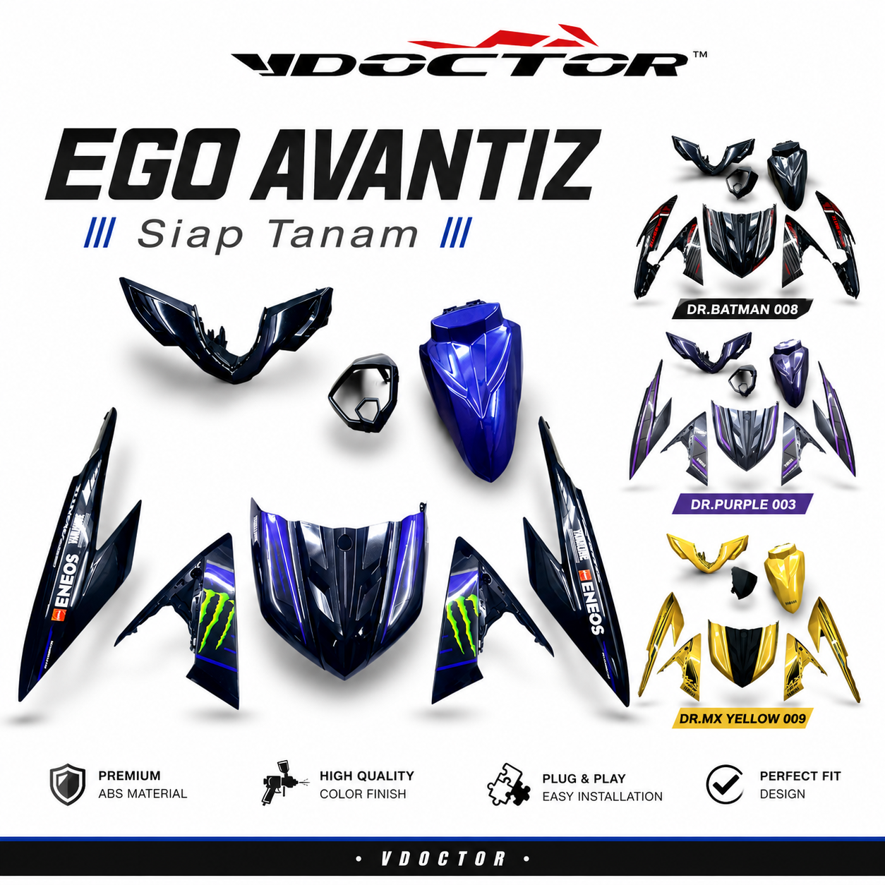 EGO AVANTIZ Doctor Siap Tanam Cover Set Motor (20 Design)