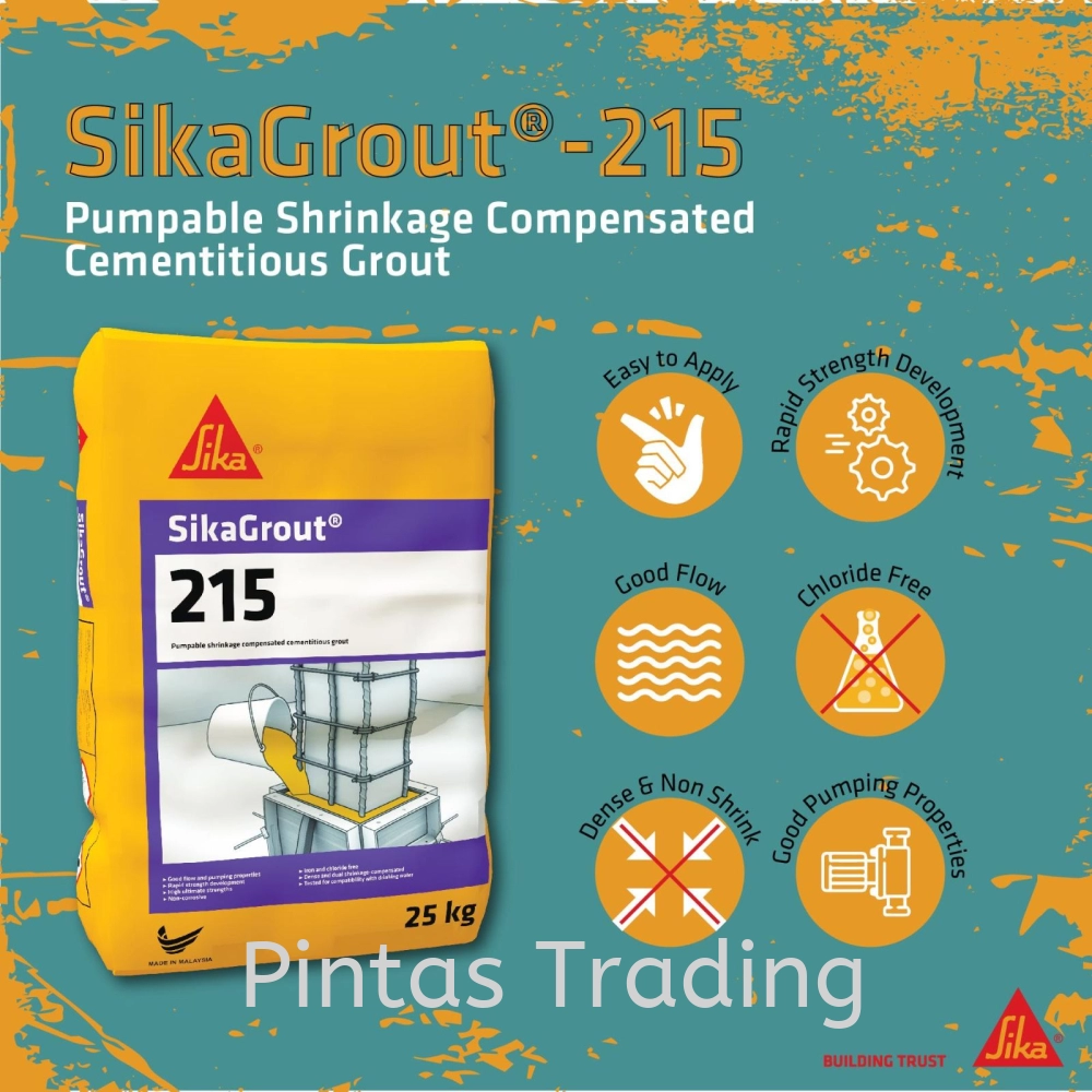 SikaGrout 215 | Pumpable Shrinkage Compensated Cementitious Grout