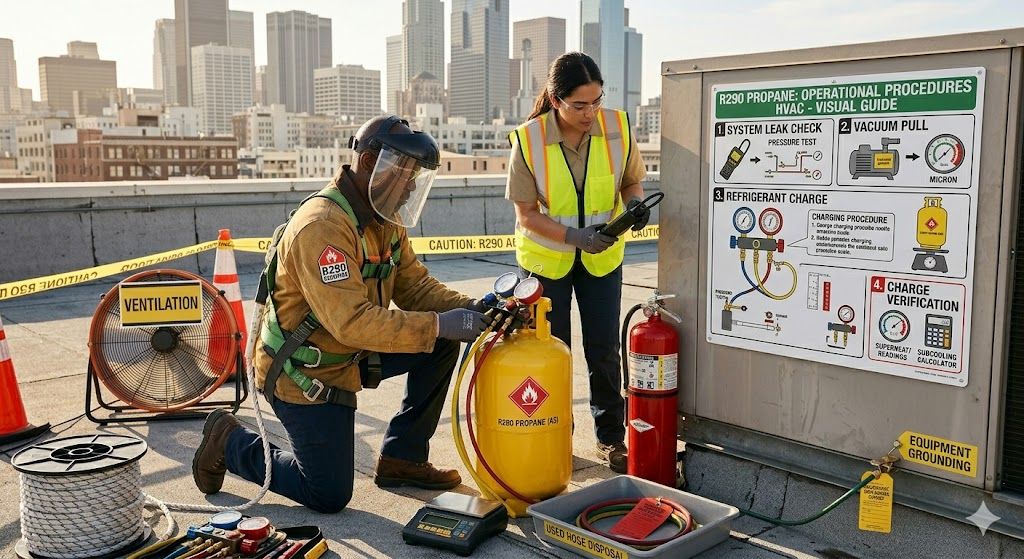 propane refrigerant usage procedures HVAC