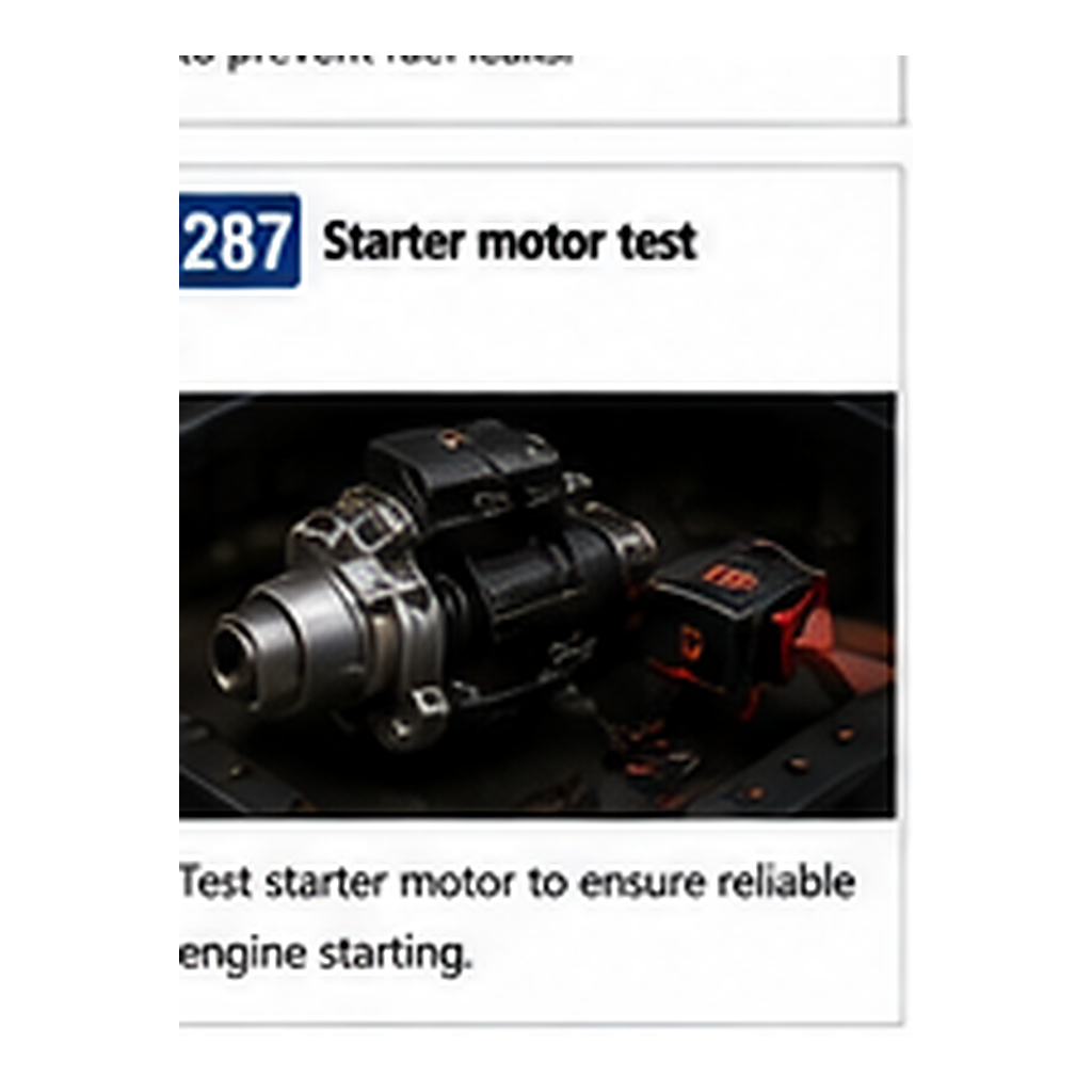 Starter Motor Test