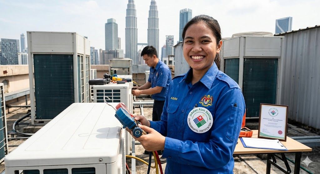 JAS environmental certification HVAC technician