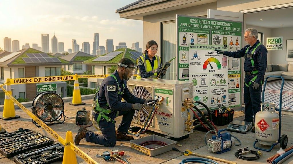 R290 HVAC system design applications