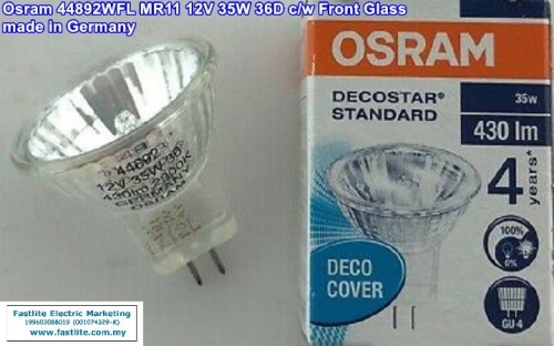 Osram 44892WFL 12v 35w 36dgr Decostar MR11 (Front Glass Dia 35mm) , NOT  MR16 (made In Germany) Kuala Lumpur (KL), Malaysia, Selangor, Pandan Indah  Supplier, Suppliers, Supply, Supplies | Fastlite Electric Marketing