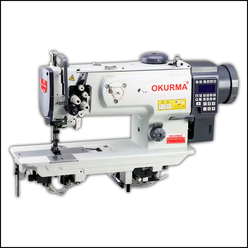OKURMA/OKM-1560D DOUBLE NEEDLE, DIRECT-DRIVE, COMPOUND FEED LOCKSTITCH SEWING MACHINE