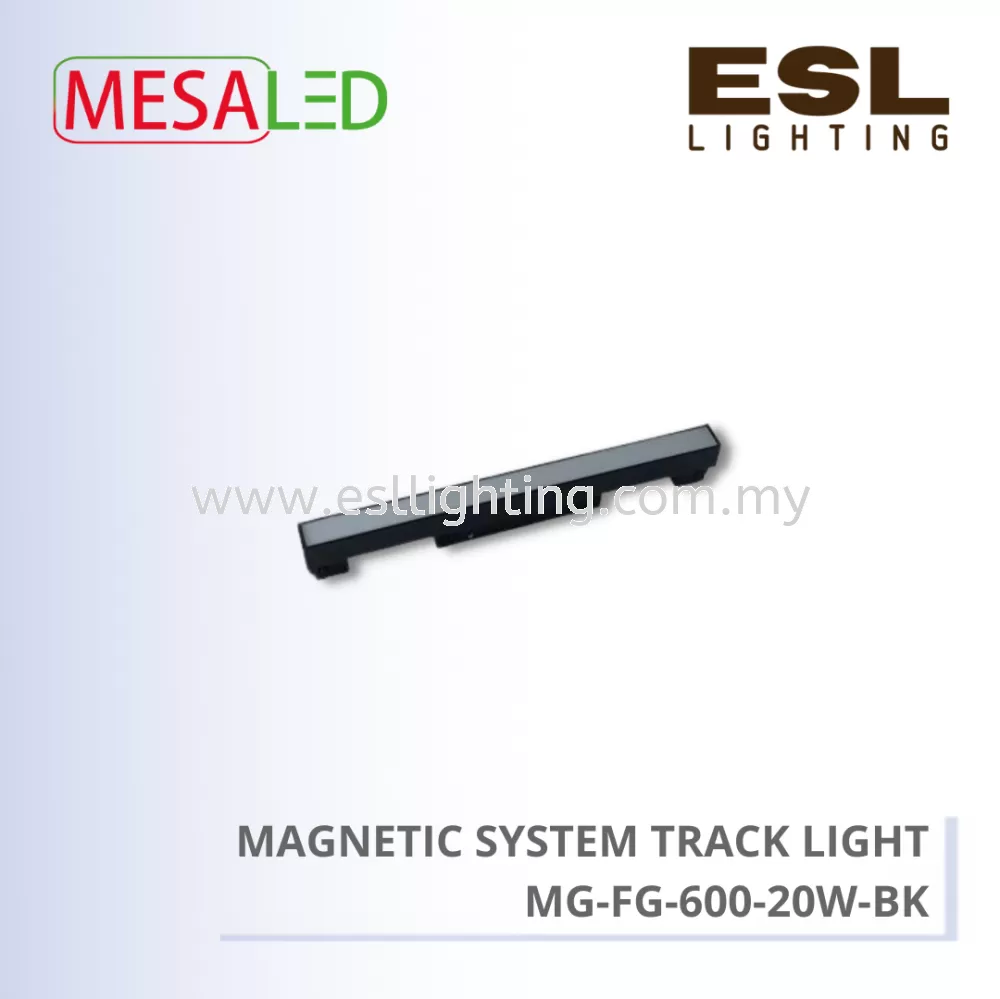 MESALED MAGNETIC SYSTEM TRACK LIGHT 20W - MG-FG-600-20W-BK