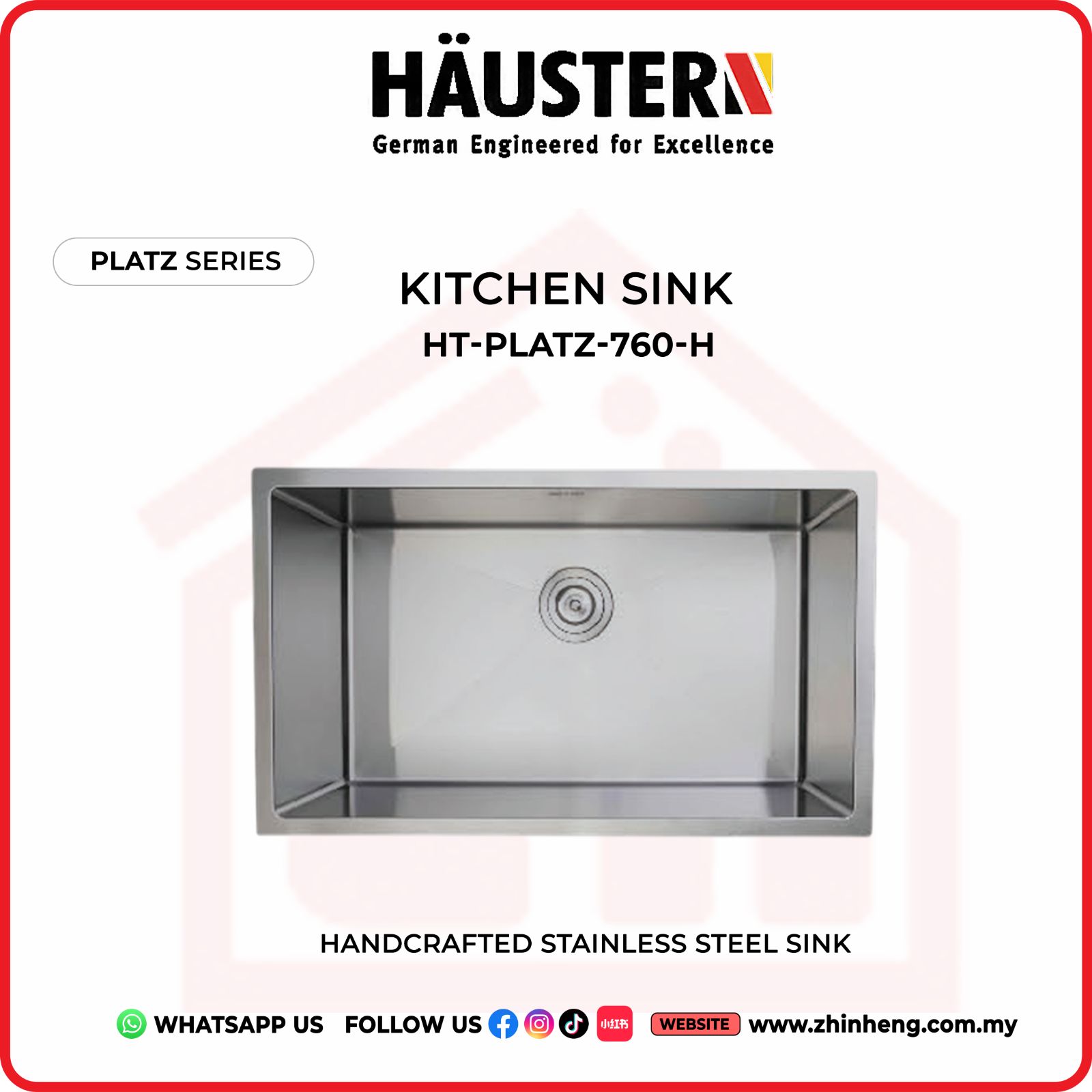 HAUSTERN PLATZ KITCHEN SINK HT-PLATZ-760-H
