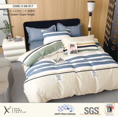 Pre-Order ETA: 5th April 2024 ~ C-DE-017 Bedding 100% Pure Cotton 