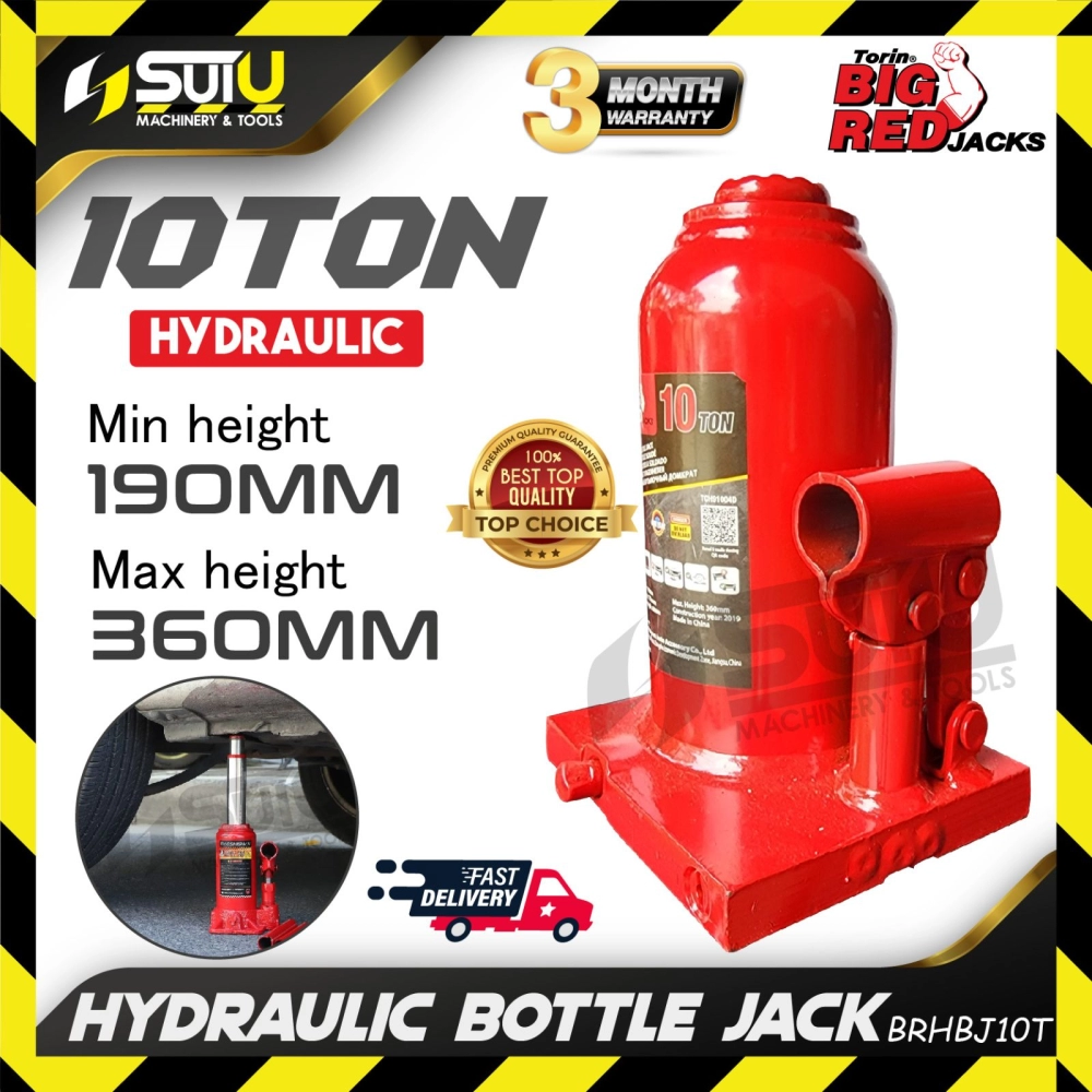 BIGRED BRHBJ10T / TCH91004D 10Ton / 10 Ton Hydraulic Bottle Jack