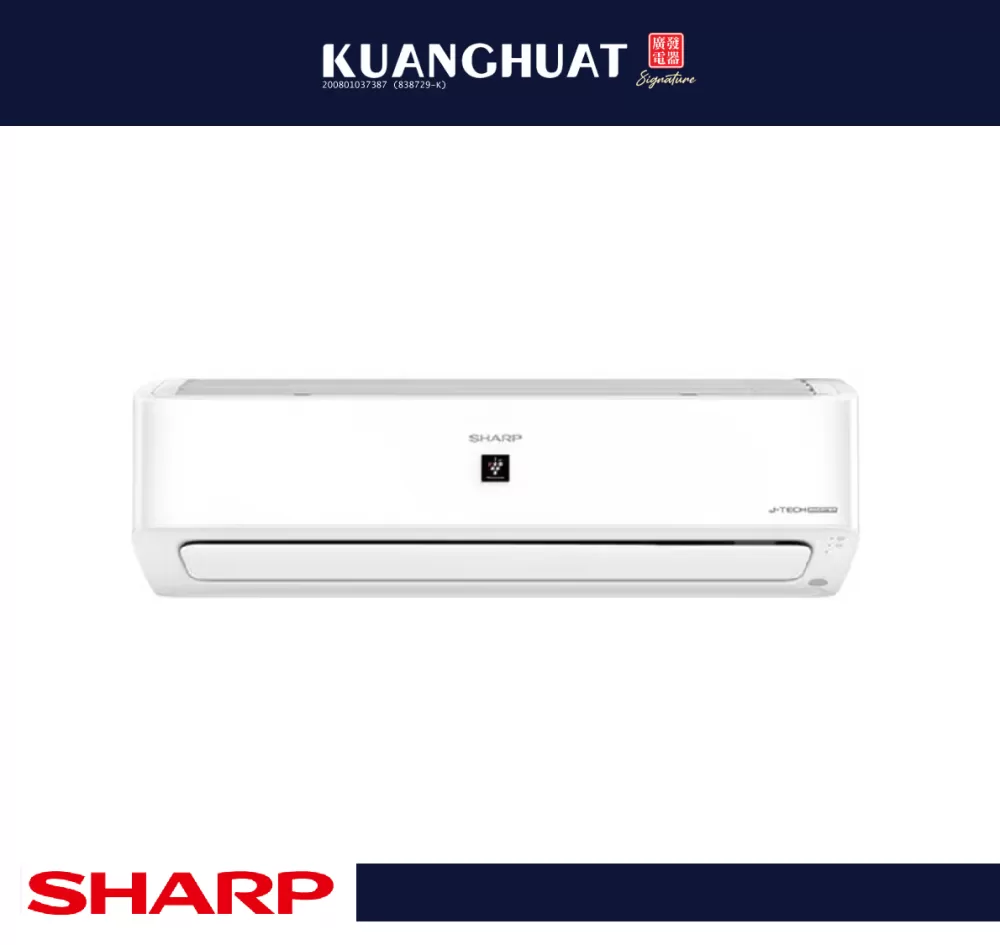 SHARP 1.0HP J-Tech Inverter Plasmacluster Air Conditioner (R32) AHXP10YMD