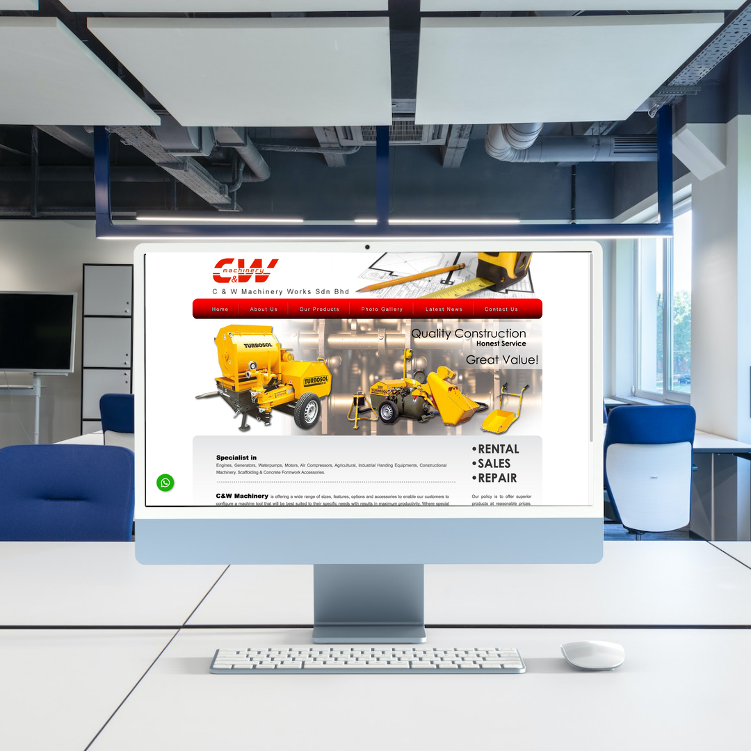 Machinery works and fabrication services Web Design | SEO | Digital Marketing | Skudai, Johor