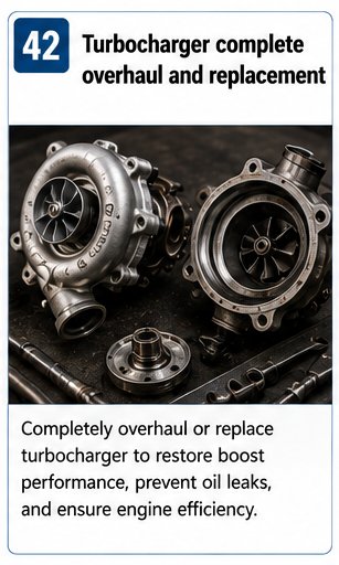 Turbocharger Complete Overhaul And Replacement