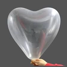 12 inch Heart Shape Balloon -Clear 100pcs (B-12HS-057P)