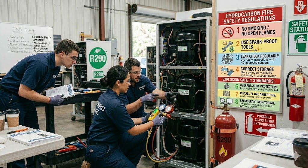 hydrocarbon refrigerant explosion safety standards