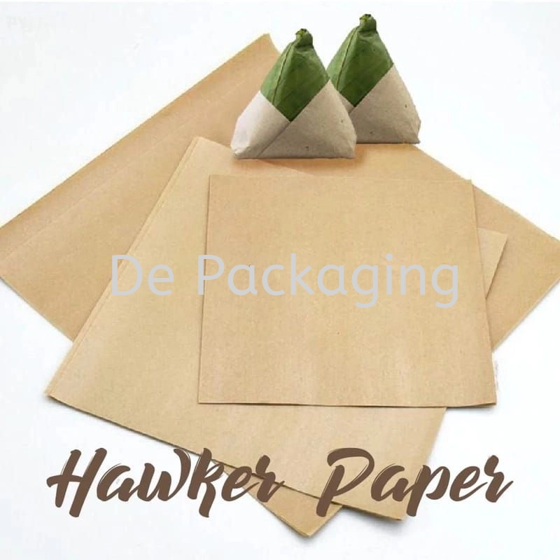 Hawker Paper / Brown Kertas Minyak / Kertas Nasi Lemak (70pcs)