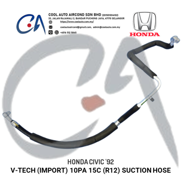 HONDA CIVIC '92 V-TECH (IMPORT) 10PA 15C (R12) SUCTION HOSE