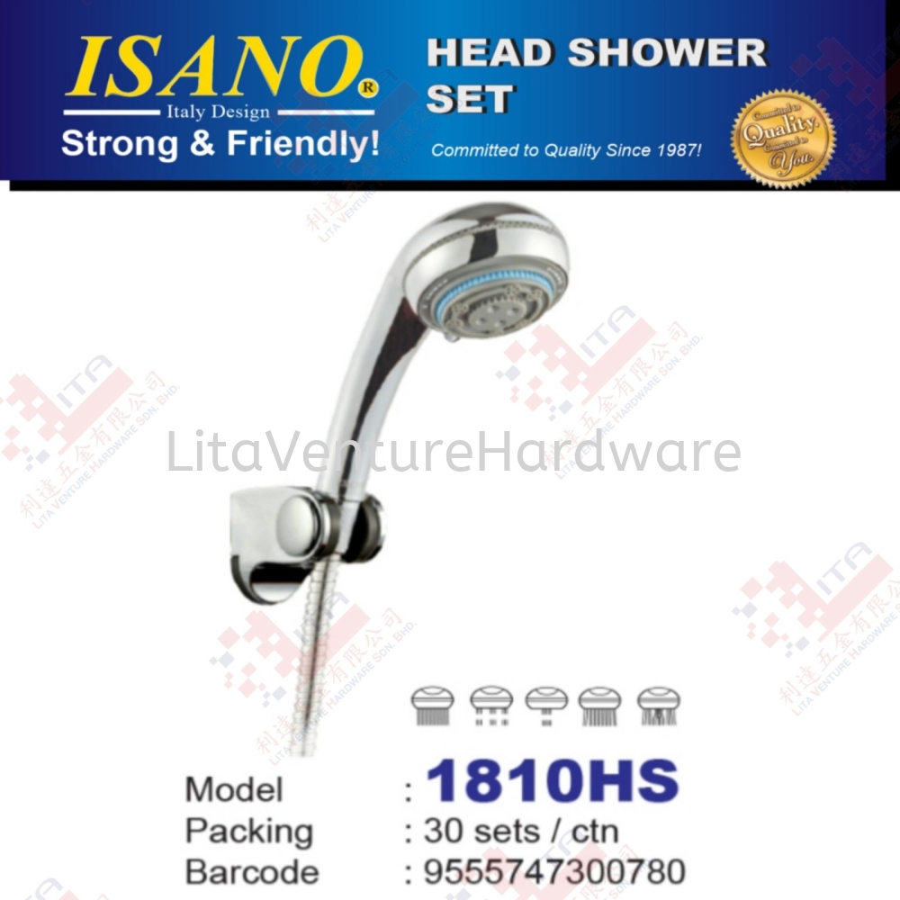 ISANO BRAND HEAD SHOWER SET- 1810HS