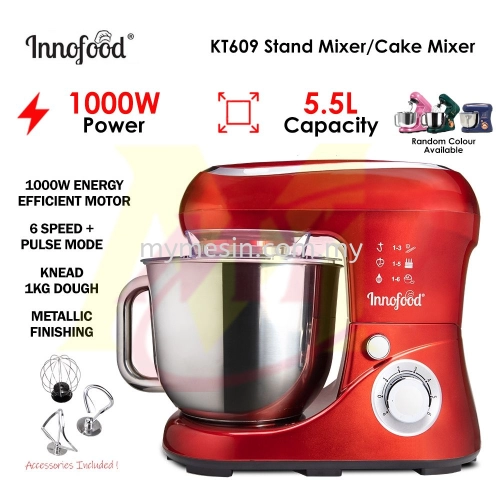 Innofood KT-609 5.5 liters Stand Mixer / Cake Mixer C/W Accessories