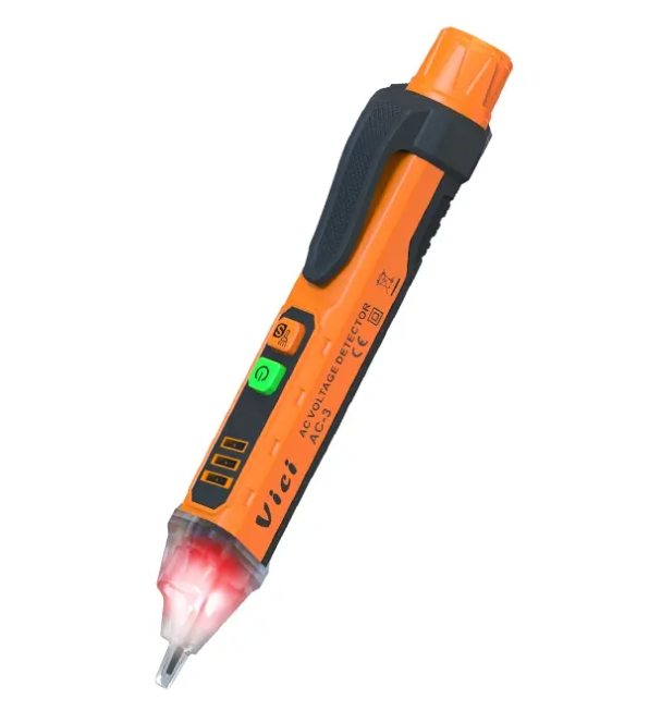 Vici AC-3 switchable sensitivity 12V-1000V 48V-1000V AC live wire testing voltage Detector with sound & Light alarm