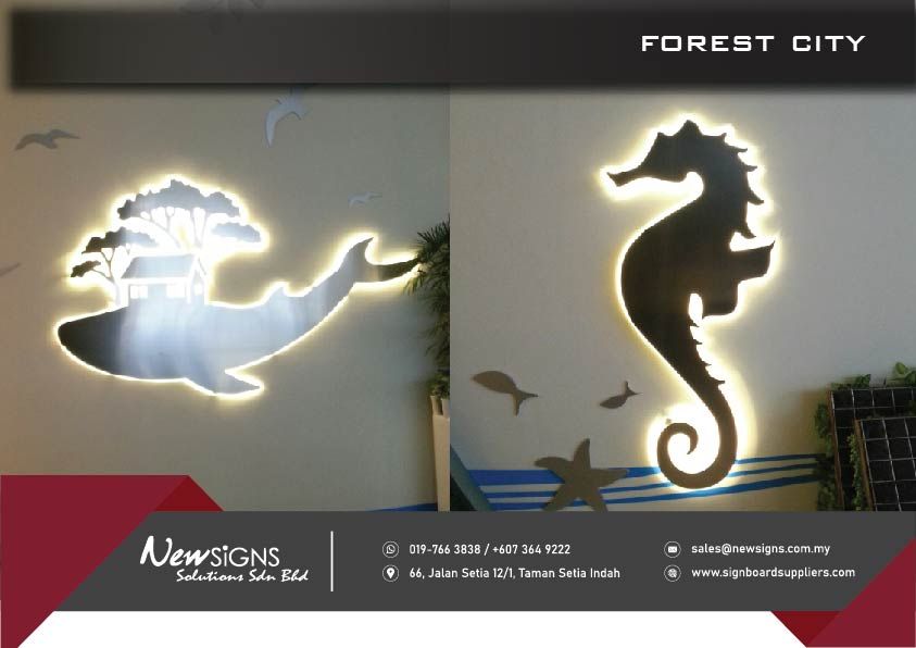 Stainless Steel Back-lit_Forest City