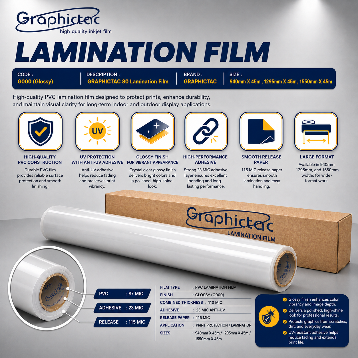 GRAPHICTAC 80 LAMINATION FILM