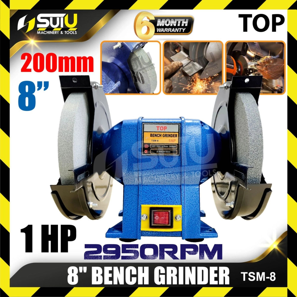 TOP TSM-8 / TSM8 8" / 200MM Professional Bench Grinder 2950RPM