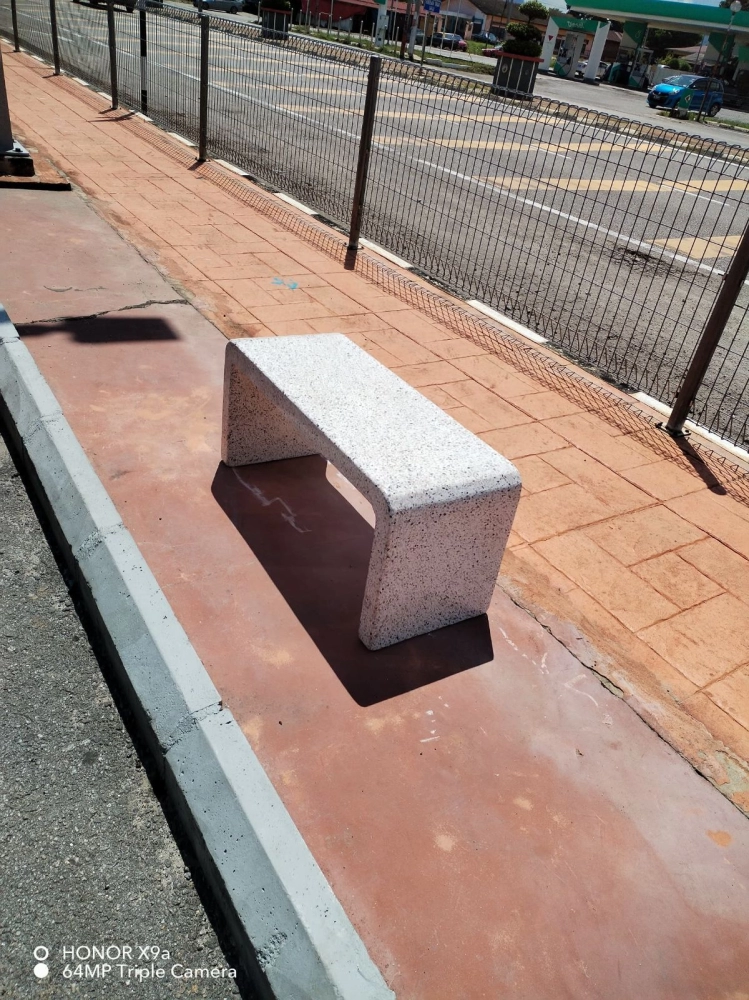 Terrazo Outdoor Stone Bench | 3FT Concrete Bench | Kerusi Batu | Kerusi batu Taman Playground | KL | Cheras | Seremban | Negeri Sembilan | Port Dickson | Kulim | Lunas 