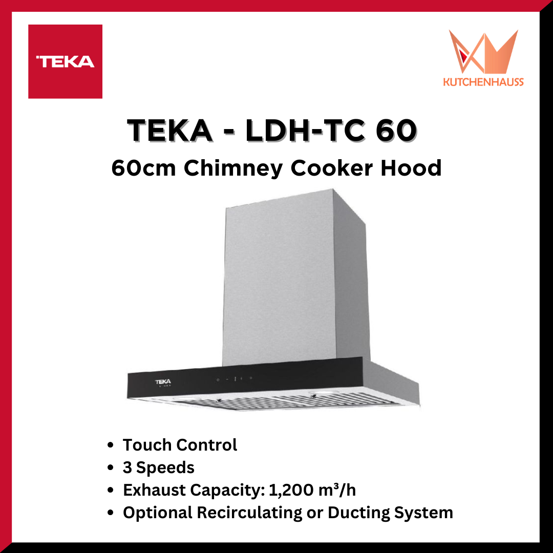 TEKA LINEA - 60cm Chimney Cooker Hood | LDH-TC 60