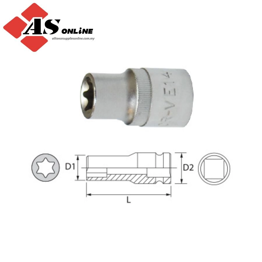 /2″ Drive Torx E-Socket E20mm / Model: TZ50040920