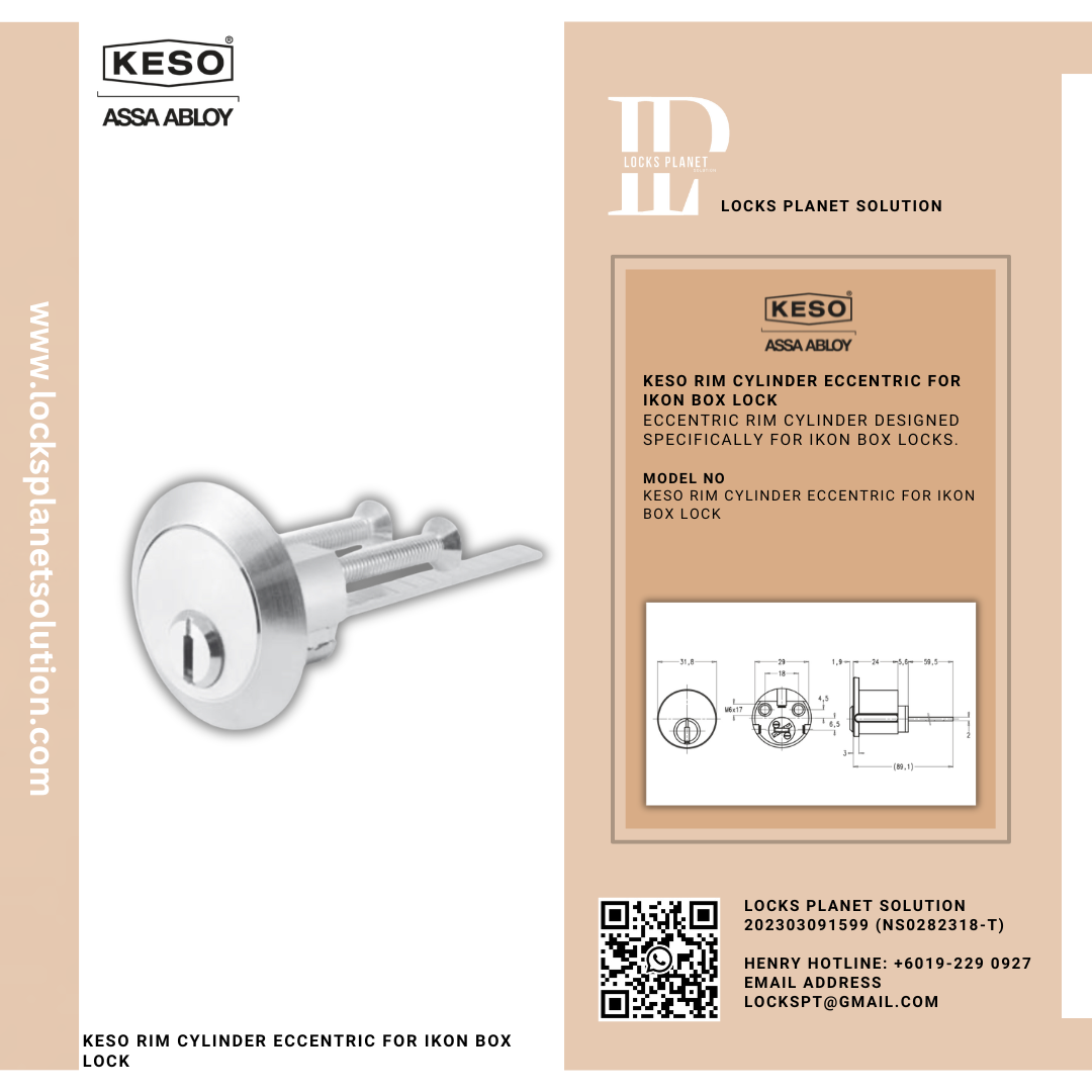 KESO RIM CYLINDER ECCENTRIC FOR IKON BOX LOCK