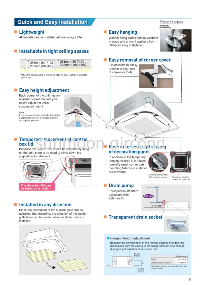 DAIKIN CEILING CASSETTE R32 STANDARD INVERTER FCF-C SERIES (RAWANG)