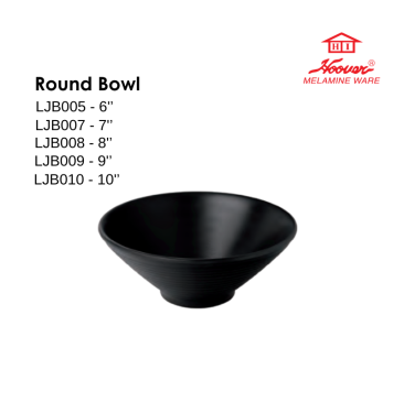 HOOVER Round Bowl Melamine LJB005 LJB007 LJB008 LJB009 LJB010