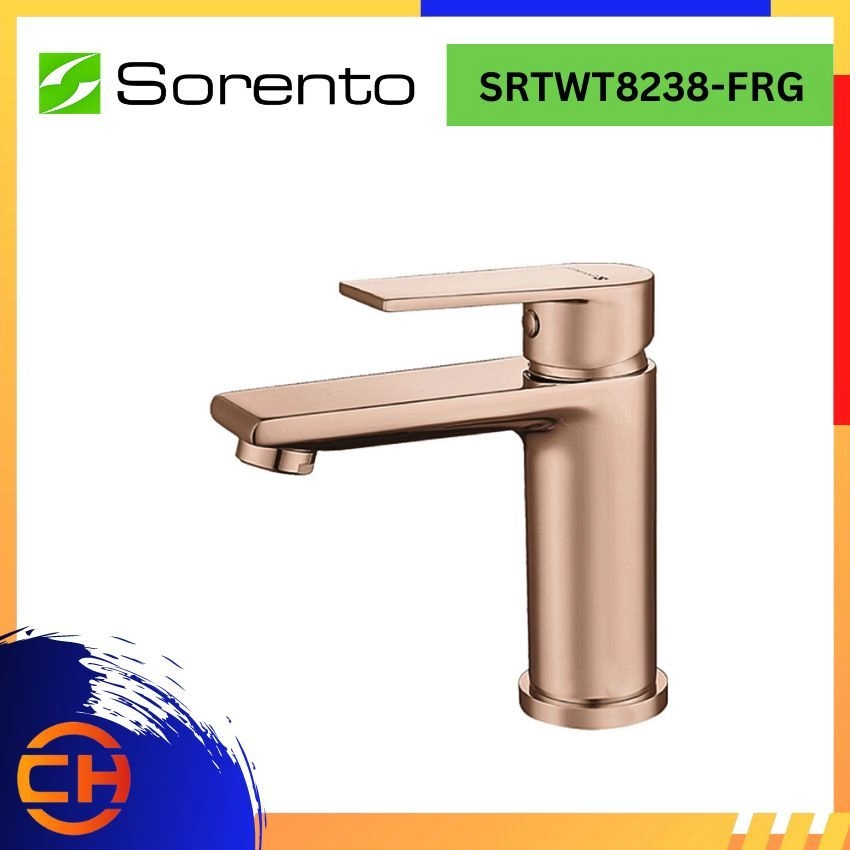 SORENTO BASIN MIXER TAP SRTWT8238-FRG Basin Mixer Tap ( Full Rose Gold )