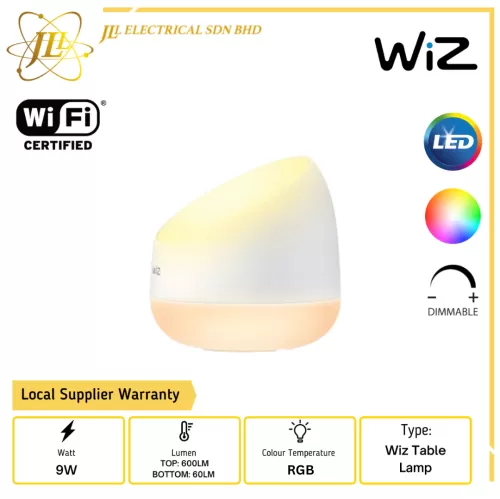 PHILIPS WIZ FULL COLOR SQUIRE 9W 600LM(TOP) 60LM(BOTTOM) IP20 RGB DIMMABLE TUNABLE LED SMART TABLE LAMP