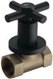 IT-1271-3/4-BL Concealed 3/4" Stop Cock Valve – Black Finish Durable Stop Valve for Plumbing Control