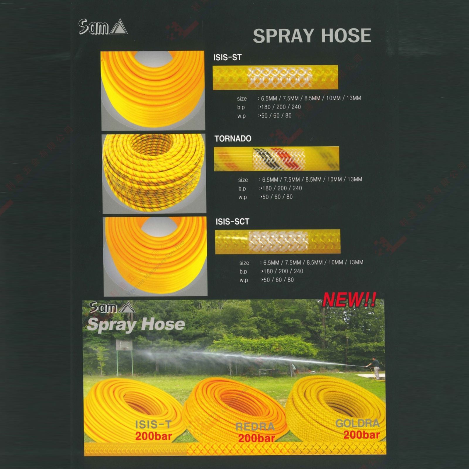 SAMHOSE BRAND SPRAY HOSE - ISISST TORNADO ISISISCT