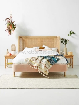 RATTAN WOODEN BED FRAME