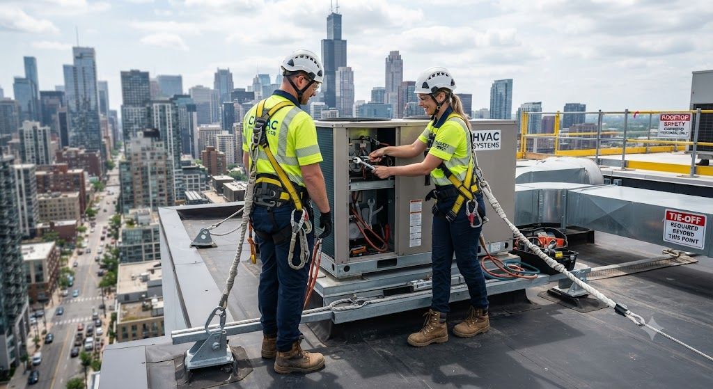 HVAC work at height compliance standards