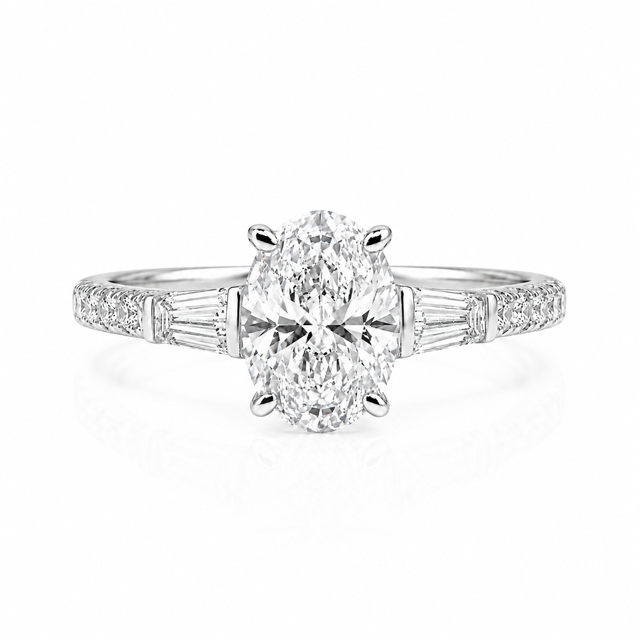 Roman & Co庐 Elyra Three Stone Engagement Ring